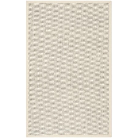 Safavieh 5 x 8 ft. Natural Fiber Power Loomed Area RugBlack & Ivory NF150B-5